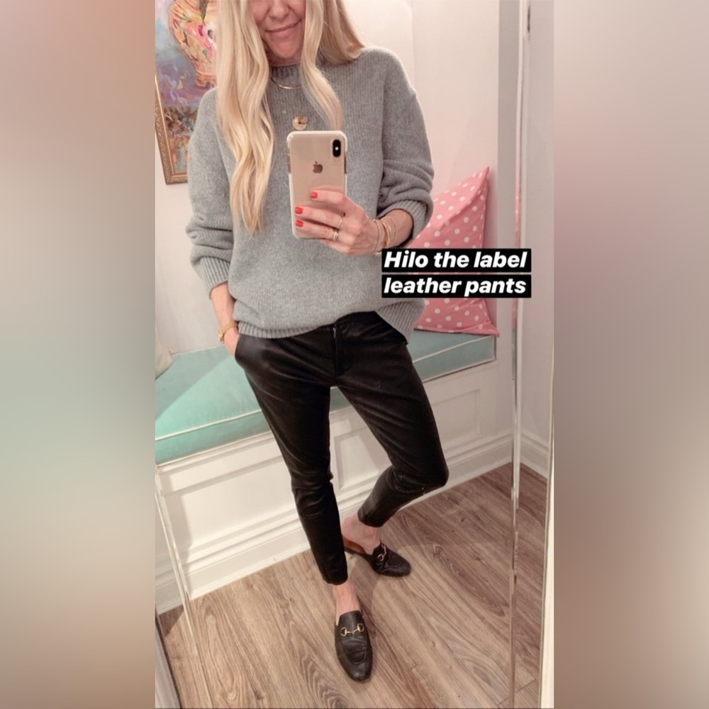 Leather pants from Hilo the label now Sheed Australia camel pants